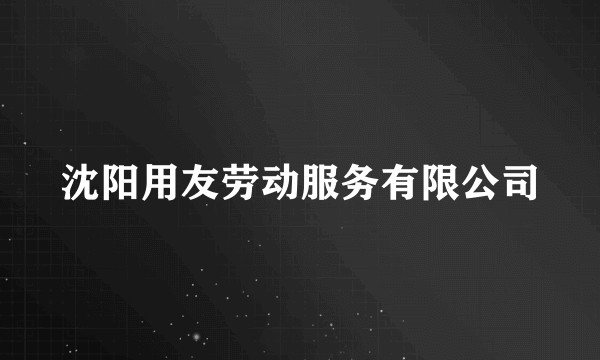 沈阳用友劳动服务有限公司