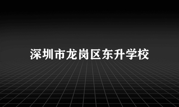 深圳市龙岗区东升学校