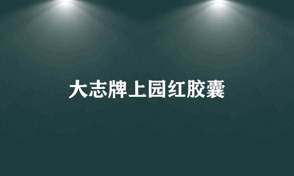 大志牌上园红胶囊