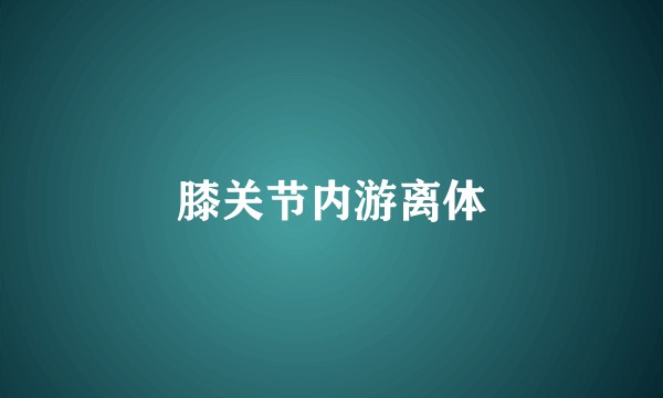 膝关节内游离体