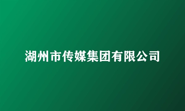 湖州市传媒集团有限公司