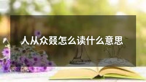 人从众叕是什么梗？
