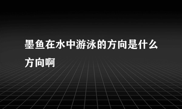 墨鱼在水中游泳的方向是什么方向啊