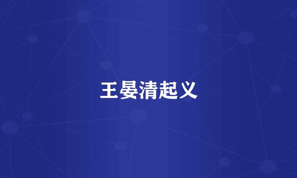 王晏清起义