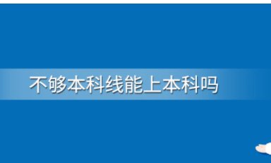 没过本科线可以报本科志愿吗