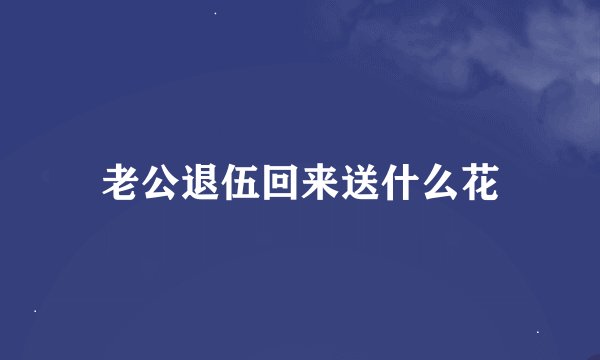 老公退伍回来送什么花