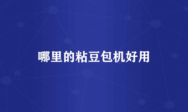 哪里的粘豆包机好用