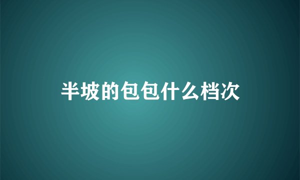 半坡的包包什么档次