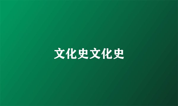 文化史文化史