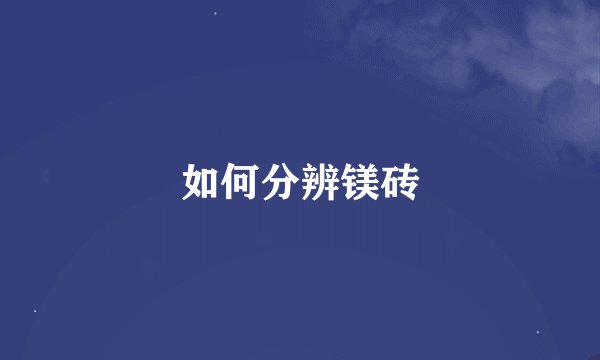 如何分辨镁砖
