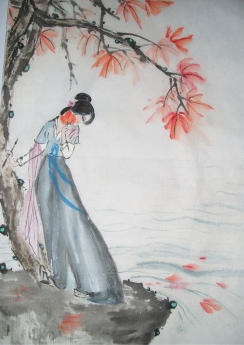 宣宗宫人的诗·题红叶