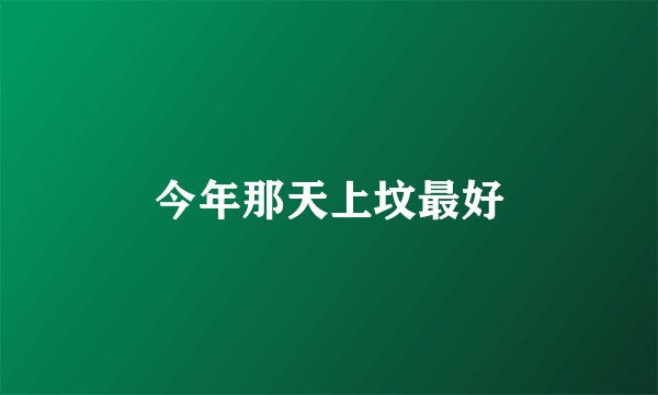 今年那天上坟最好