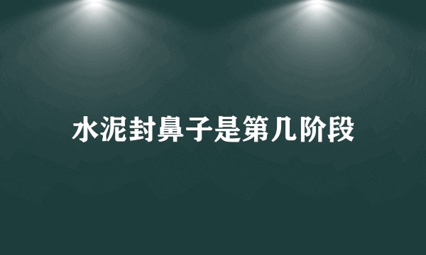 水泥封鼻子是第几阶段