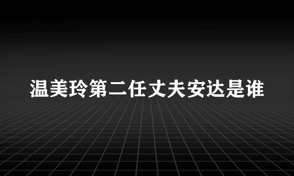 温美玲第二任丈夫安达是谁
