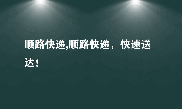 顺路快递,顺路快递，快速送达！