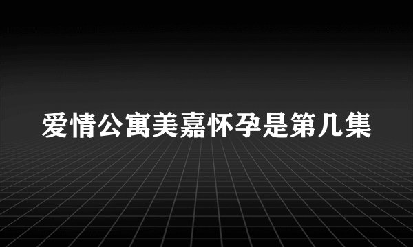 爱情公寓美嘉怀孕是第几集