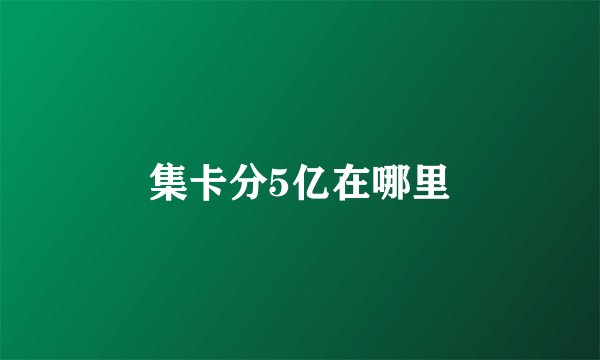 集卡分5亿在哪里