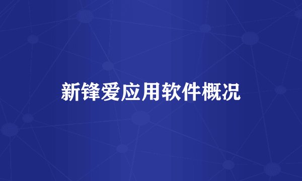 新锋爱应用软件概况