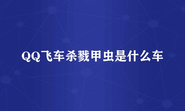 QQ飞车杀戮甲虫是什么车