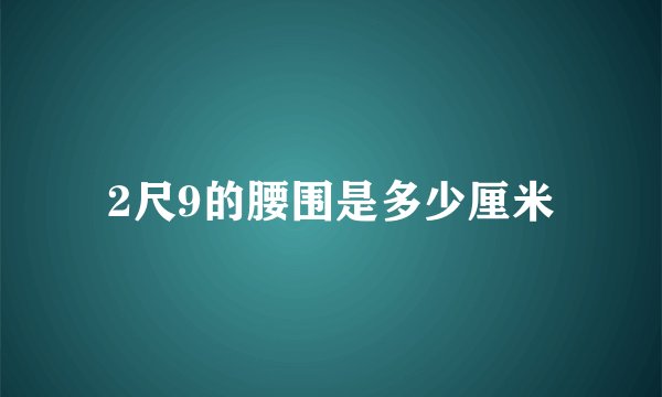 2尺9的腰围是多少厘米