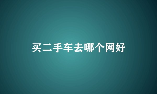 买二手车去哪个网好