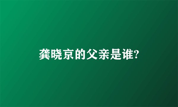 龚晓京的父亲是谁?