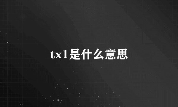 tx1是什么意思