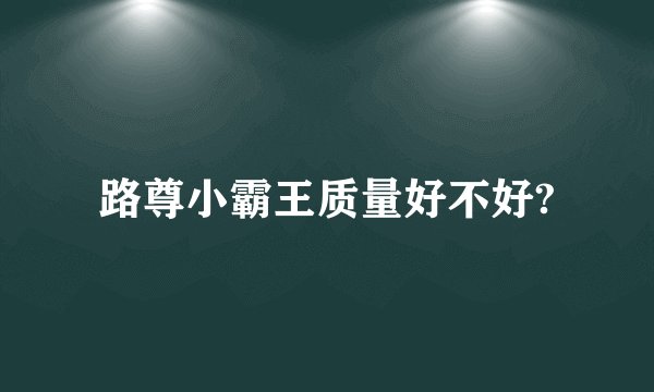 路尊小霸王质量好不好?