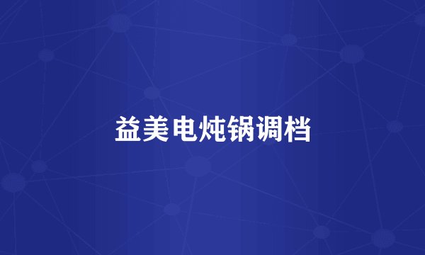 益美电炖锅调档