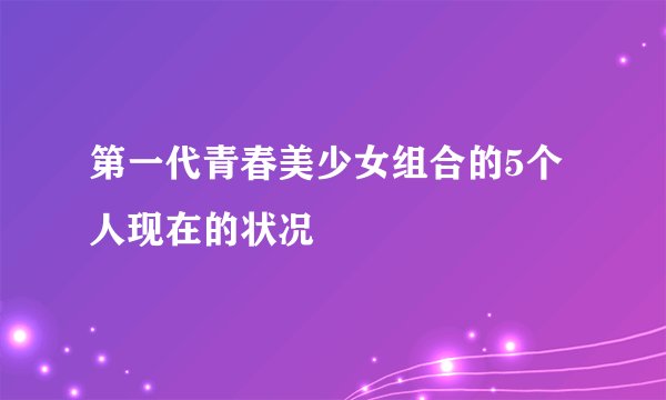 第一代青春美少女组合的5个人现在的状况