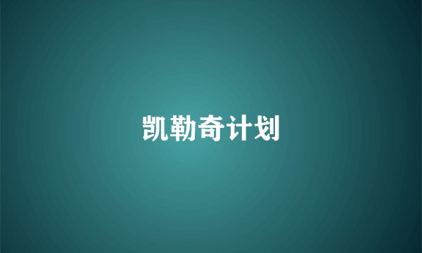凯勒奇计划