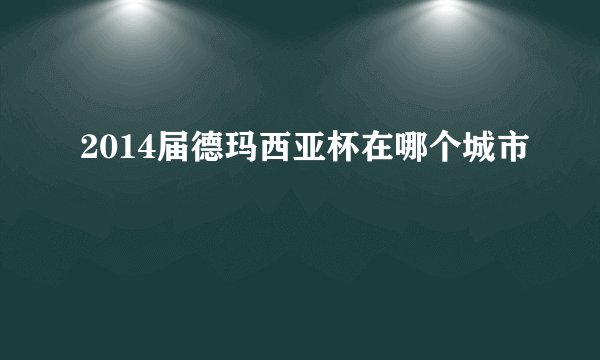 2014届德玛西亚杯在哪个城市