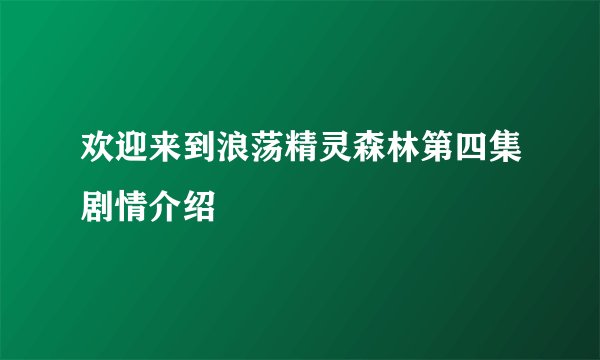 欢迎来到浪荡精灵森林第四集剧情介绍