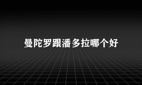 曼陀罗跟潘多拉哪个好