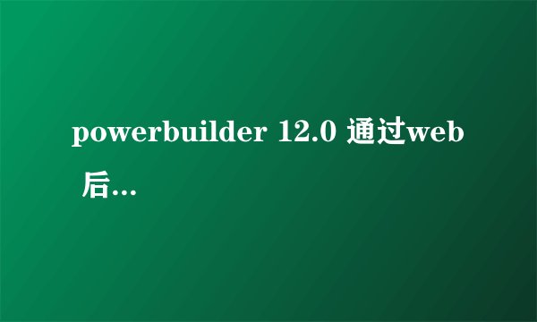 powerbuilder 12.0 通过web 后台上传文件