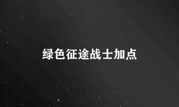 绿色征途战士加点