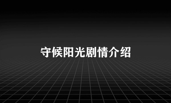 守候阳光剧情介绍