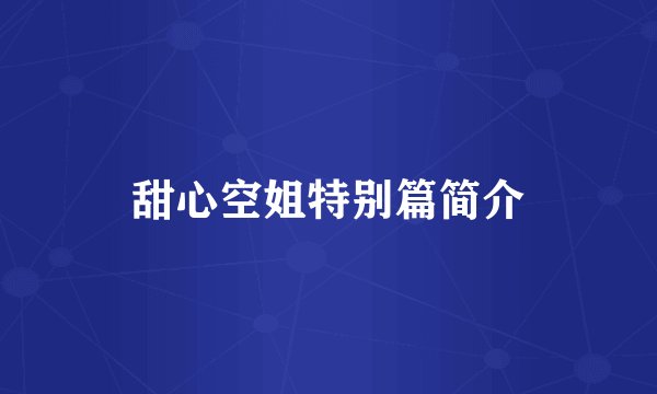 甜心空姐特别篇简介