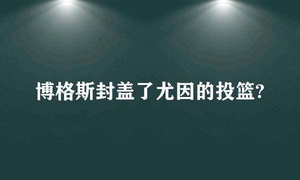 博格斯封盖了尤因的投篮?