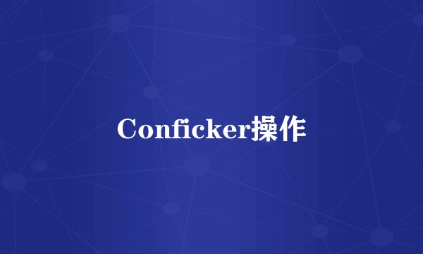Conficker操作