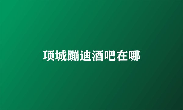 项城蹦迪酒吧在哪