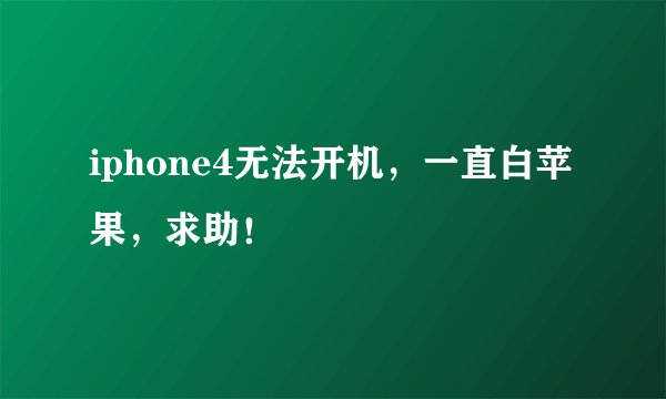 iphone4无法开机，一直白苹果，求助！