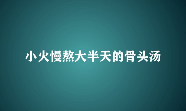 小火慢熬大半天的骨头汤