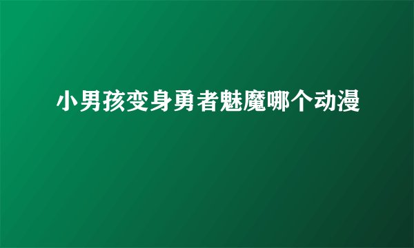 小男孩变身勇者魅魔哪个动漫