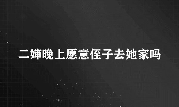 二婶晚上愿意侄子去她家吗
