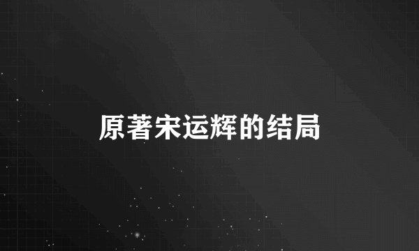 原著宋运辉的结局