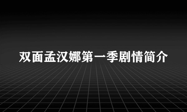 双面孟汉娜第一季剧情简介