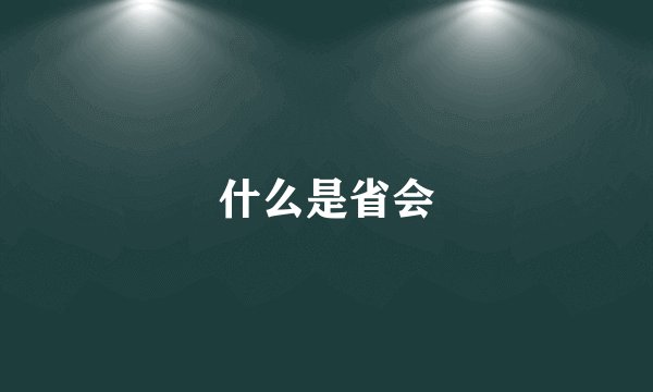 什么是省会