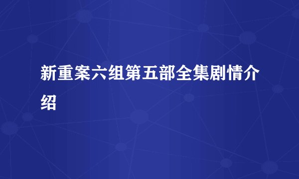 新重案六组第五部全集剧情介绍