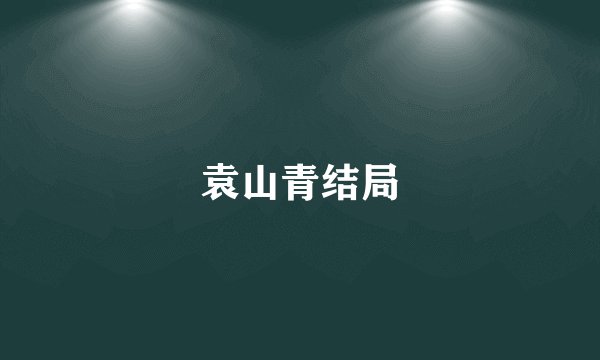 袁山青结局